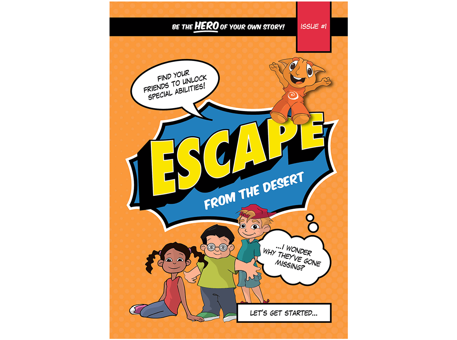 Front cover of Escape from the Desert - A children's book developed by Amergin in collaboration with Uniting Care